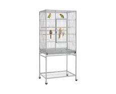 54-in Rolling Metal Large Parrot Cage Mobile Bird Cage